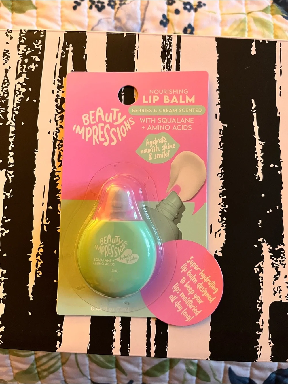 Beauti Impressions Nourishing Lip Balm - Green & Pink